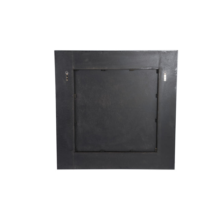 Mirrors Gezzy Brown Wood Veneer Mirror Curl Frame Square