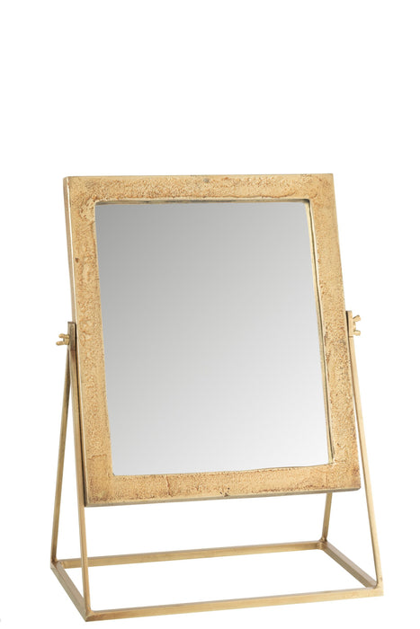 Spiegel Goud Aluminium Vierkant 20x34 cm-Spiegels-J-Line