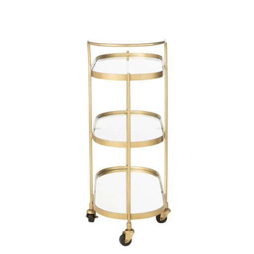 Spiegel Goud Mdf Ovaal 33x71 cm-Spiegels-J-Line