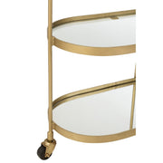 Spiegel Goud Mdf Ovaal 33x71 cm-Spiegels-J-Line