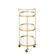 Spiegel Goud Mdf Ovaal 33x71 cm-Spiegels-J-Line