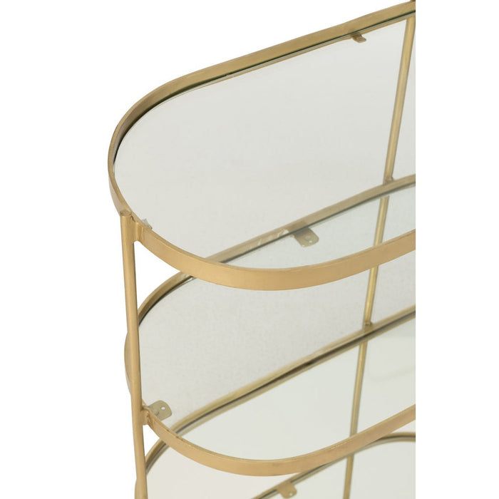 Spiegel Goud Mdf Ovaal 33x71 cm-Spiegels-J-Line