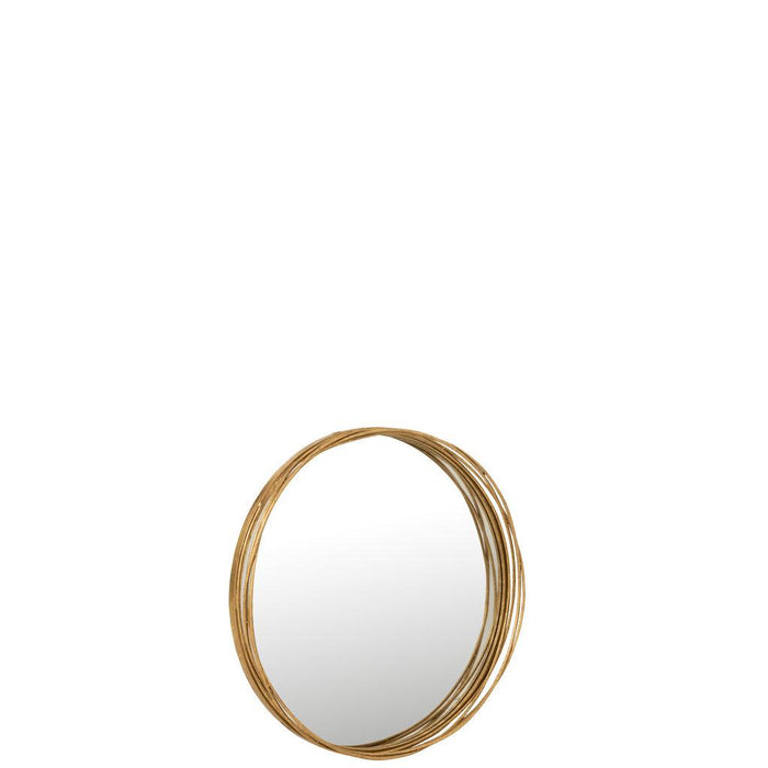 Spiegel Goud Mdf Rond 61 cm 61x61x7.5 cm-Spiegels-J-Line