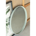 Spiegel Groen Leer Rond 40 cm 40x40x3.5 cm-Spiegels-J-Line