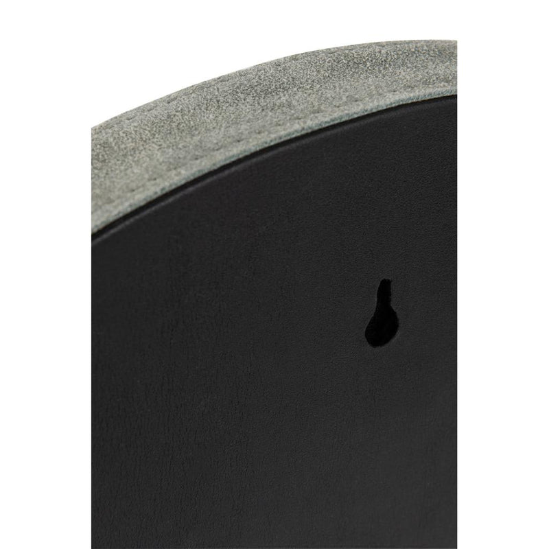 Spiegel Groen Leer Rond 40 cm 40x40x3.5 cm-Spiegels-J-Line