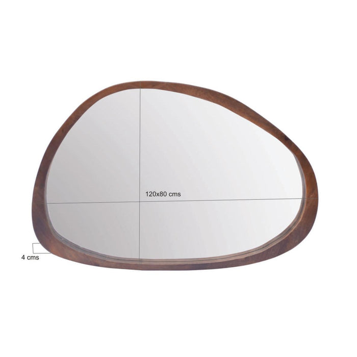 Spiegel Jaira Walnut Bruin 120 cm 120x4x80 cm-Spiegels-Livingfurn