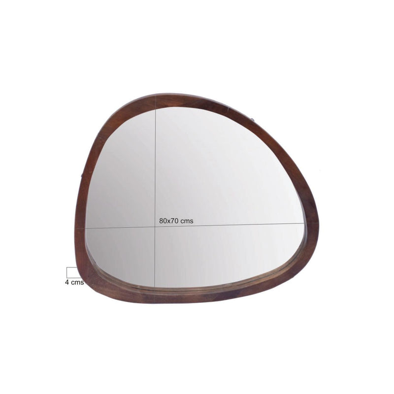 Spiegel Joy Walnut Bruin 80 cm 80x4x70 cm-Spiegels-Livingfurn