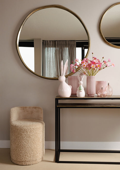 Mirrors Limera Brass Aluminum Round Mirror Irregular Border L