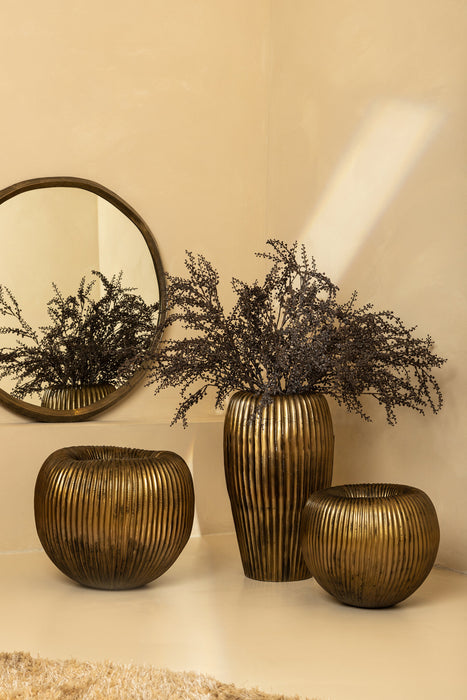 Mirrors Limera Brass Aluminum Round Mirror Irregular Border S