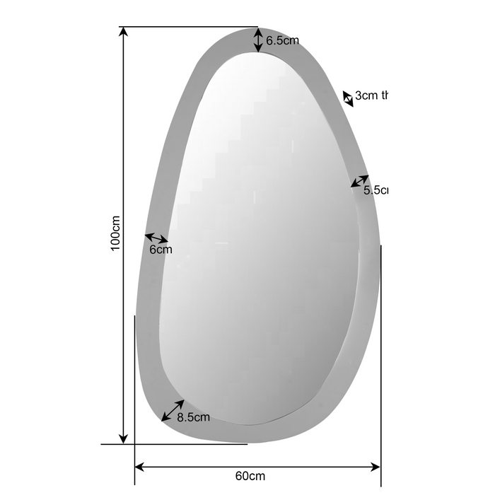 Spiegel Lou 60 cm Bruin 100x3x60 cm-Spiegels-Starfurn
