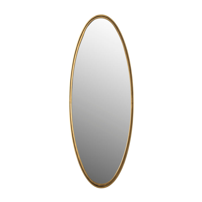 Spiegel Matz Oval L Antique Brass Metaal Bronze 60x160 cm-Spiegels-Creating Home