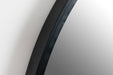 Spiegel Matz Oval L Metaal Zwart 60x160 cm-Spiegels-Creating Home