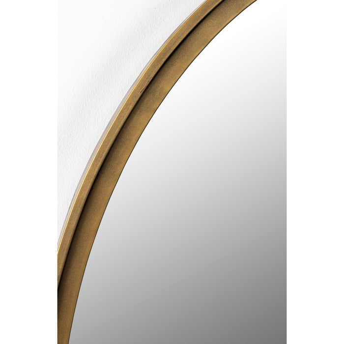 Spiegel Matz Oval M Antique Brass Metaal Bronze 60x80 cm-Spiegels-Creating Home