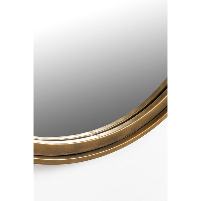 Spiegel Matz Oval M Antique Brass Metaal Bronze 60x80 cm-Spiegels-Creating Home