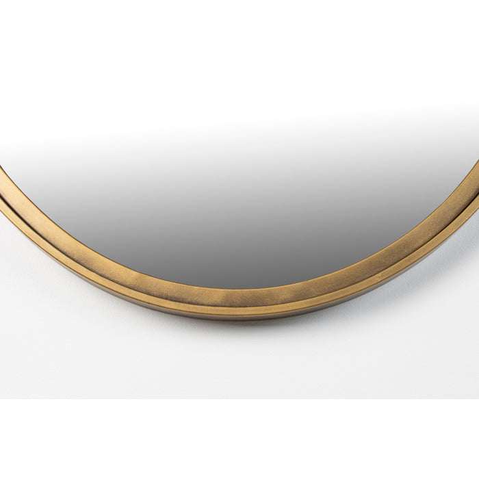 Spiegel Matz Oval M Antique Brass Metaal Bronze 60x80 cm-Spiegels-Creating Home