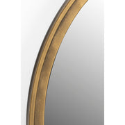 Spiegel Matz Rond Antique Brass Metaal Bronze Ø60x2.7 cm-Spiegels-Creating Home