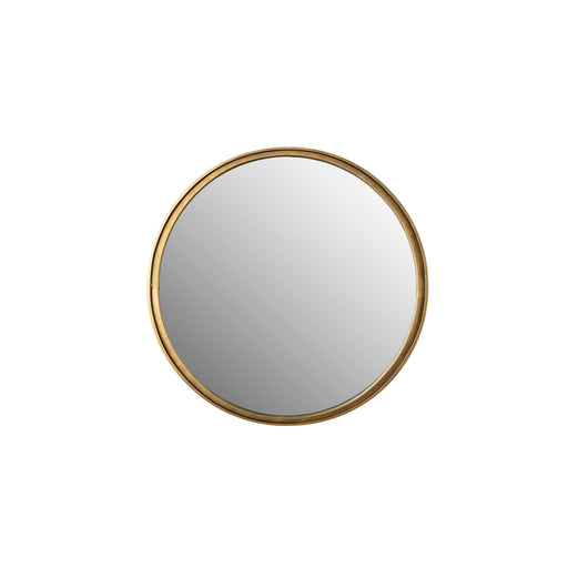 Spiegel Matz Rond Antique Brass Metaal Bronze Ø60x2.7 cm-Spiegels-Creating Home