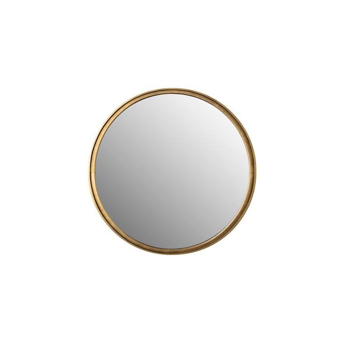 Spiegel Matz Rond Antique Brass Metaal Bronze Ø60x2.7 cm-Spiegels-Creating Home