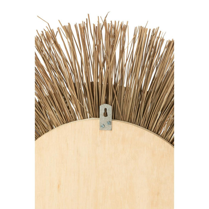 Spiegel Melissa Straw Naturel/Wit Groot 2.5x101x101 cm-Spiegels-J-Line