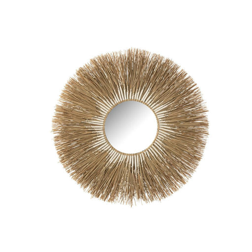 Spiegel Melissa Straw Naturel/Wit Groot 2.5x101x101 cm-Spiegels-J-Line
