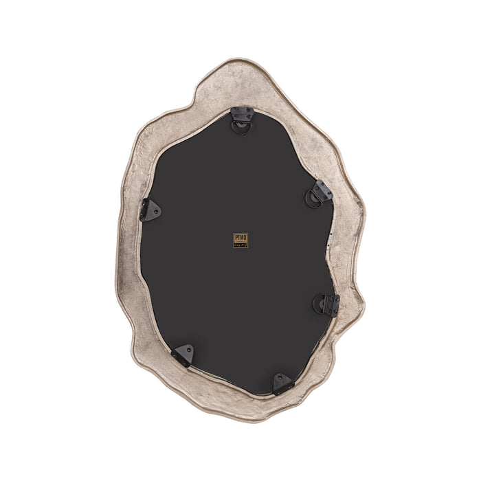 Mirrors Morina Champagne Aluminum Mirror Organic Oval Shape