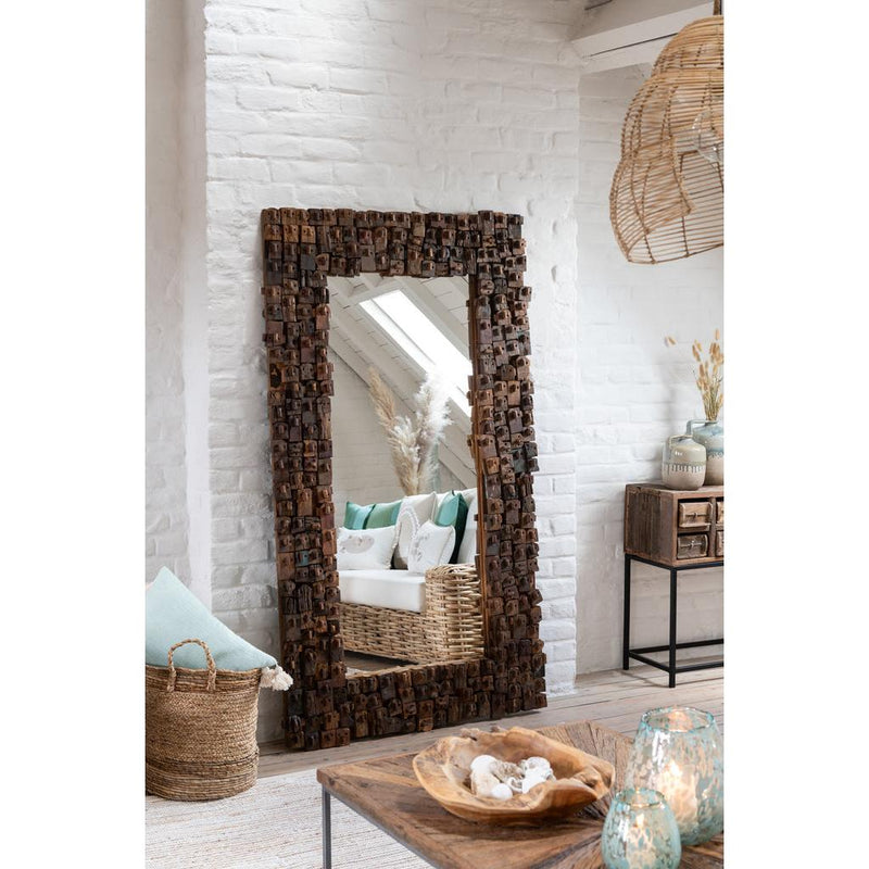 Spiegel Naturel Mdf 8x100 cm-Spiegels-J-Line
