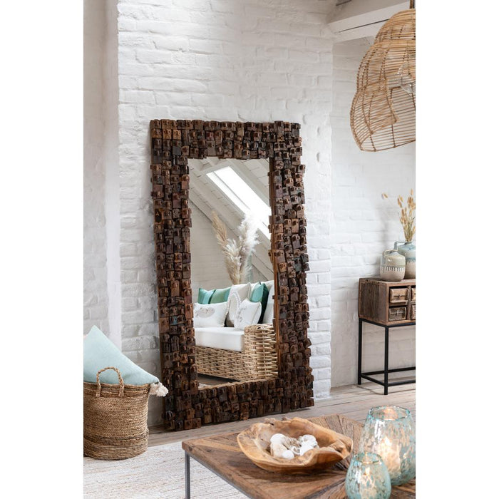 Spiegel Naturel Mdf 8x100 cm-Spiegels-J-Line