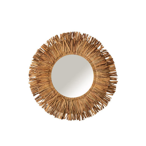 Spiegel Naturel Mdf Rond 104 cm 104x104x8 cm-Spiegels-J-Line