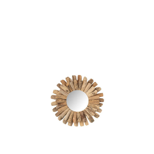 Spiegel Naturel Mdf Rond 42 cm 42x42x5 cm-Spiegels-J-Line
