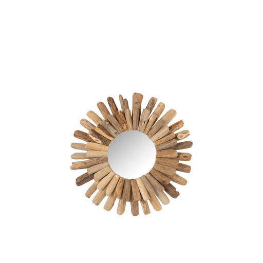 Spiegel Naturel Mdf Rond 52 cm-Spiegels-J-Line