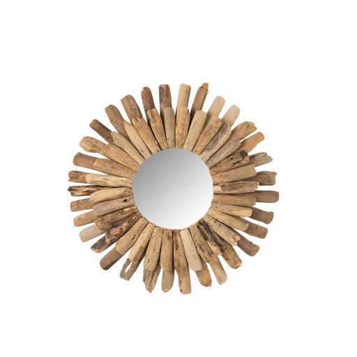 Spiegel Naturel Mdf Rond 70 cm 70x70x5 cm-Spiegels-J-Line