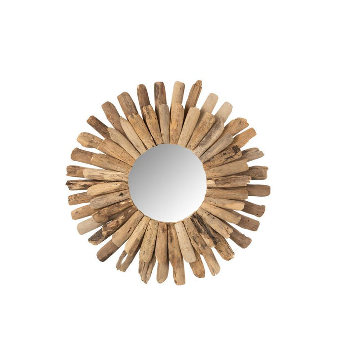 Spiegel Naturel Mdf Rond 70 cm 70x70x5 cm-Spiegels-J-Line