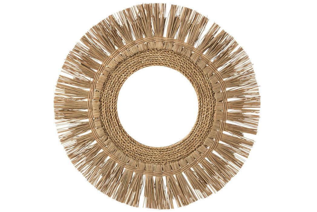 Spiegel Naturel Mirror Rond 66 cm 66.5x66.5x4 cm-Spiegels-J-Line