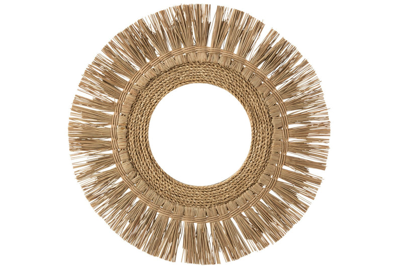 Spiegel Naturel Mirror Rond 66 cm 66.5x66.5x4 cm-Spiegels-J-Line