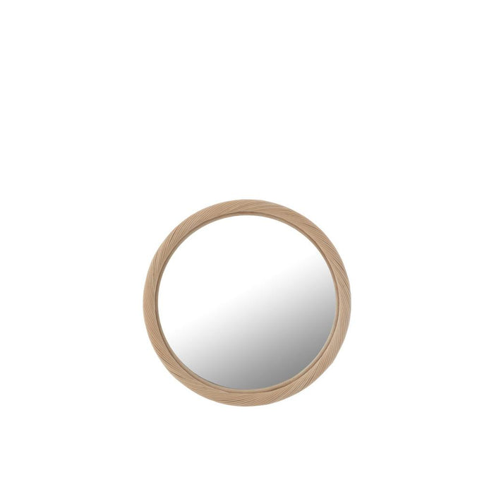 Spiegel Naturel Mirror Rond Naturel 3.5x50x50 cm-Spiegels-J-Line