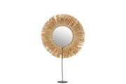 Spiegel Naturel Raffia Rond 9x41 cm-Spiegels-J-Line