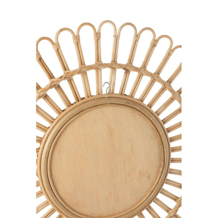 Spiegel Naturel Rotan Rond 60 cm 60x60x3 cm-Spiegels-J-Line