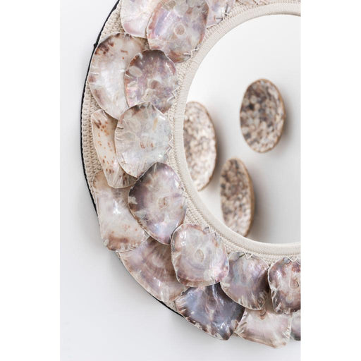 Spiegel Naturel Shell 69 cm 69x69x9 cm-Spiegels-J-Line