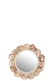 Spiegel Naturel Shell 69 cm 69x69x9 cm-Spiegels-J-Line