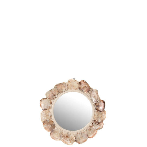 Spiegel Naturel Shell 69 cm 69x69x9 cm-Spiegels-J-Line