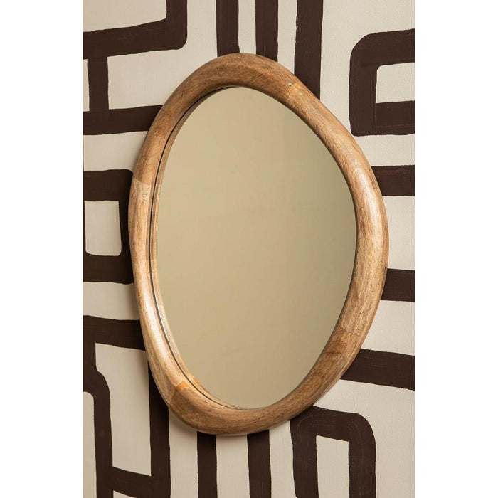 Spiegel Neelix Rubberhout Beige 60 cm-Spiegels-PTMD