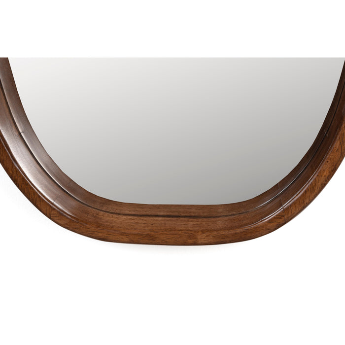Spiegel Nyko L Rubber hout Beige 120x40 cm-Spiegels-Creating Home