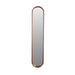 Spiegel Nyko Oval Rubber hout Beige 120x24 cm-Spiegels-Creating Home