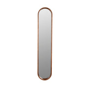 Spiegel Nyko Oval Rubber hout Beige 120x24 cm-Spiegels-Creating Home