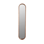 Spiegel Nyko Oval Rubber hout Beige 120x24 cm-Spiegels-Creating Home