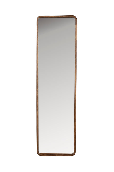 Spiegel Nyko Rectangle L Rubber hout Beige 120x34 cm-Spiegels-Creating Home