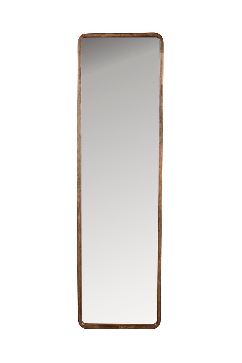Spiegel Nyko Rectangle L Rubber hout Beige 120x34 cm-Spiegels-Creating Home