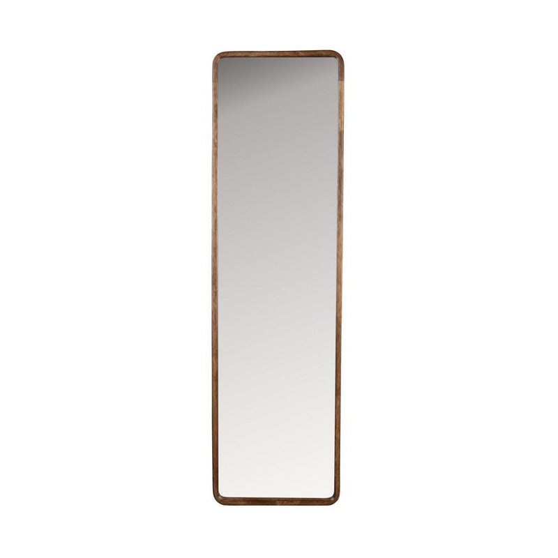 Spiegel Nyko Rectangle L Rubber hout Beige 120x34 cm-Spiegels-Creating Home