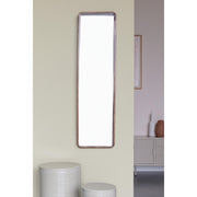 Spiegel Nyko Rectangle L Rubber hout Beige 120x34 cm-Spiegels-Creating Home