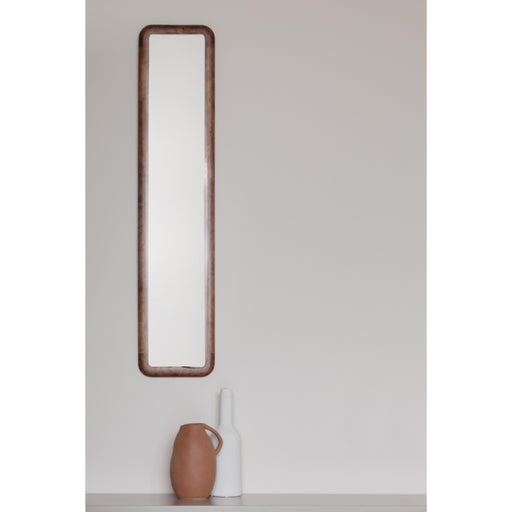 Spiegel Nyko Rectangle M Rubberhout Beige 120x26 cm-Spiegels-Creating Home